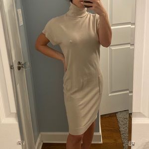 Per Se Turtle Neck Dress Tan